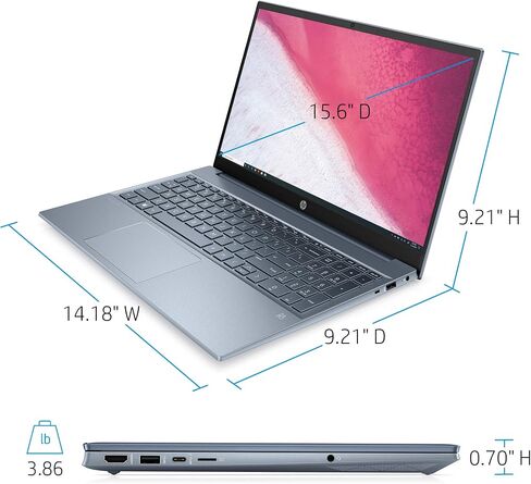 2020 HP Pavilion 15.6" FHD 1920 x 1080 Laptop AMD Ryzen 5 4500U 8GB SDRAM 512GB SSD Windows 10 Horizon Blue in Saudi Arabia