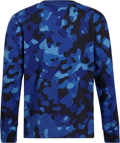 adidas Boys' Long Sleeve Warped Camo Allover Print Tee in Kuwait