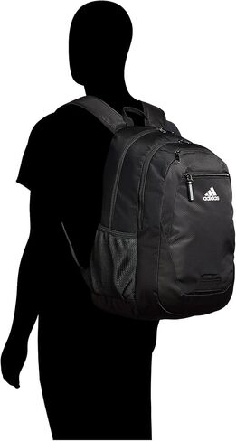 حقيبة ظهر adidas Foundation 6، لونين أبيض/أسود، مقاس واحد in Kuwait