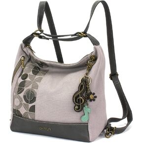 CHALA Retro Convertible Purse - Crossbody, Backpack, and Shoulder Purse - Gray in Saudi Arabia
