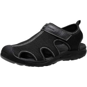 CAMEL CROWN Men's Mesh Hiking Sandals Closed-Toe Beach Sandal for Athletic Outdoor Summer Waterproof