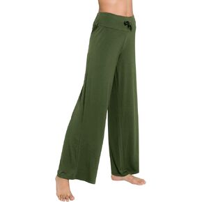 WiWi الخيزران بيجامة السراويل للنساء حجم كبير منامة قيعان واسعة الساق صالة Sweatpants لينة النوم بانت S-4X in Kuwait
