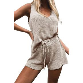 Imily Bela Women's Summer Lounge Sets Knit 2 piece Outfits Tank Tops and Shorts Loungewear in Saudi Arabia