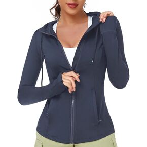 VUTRU Women's Full Zip Up Workout Hoodie Athletic Running Track Jacket