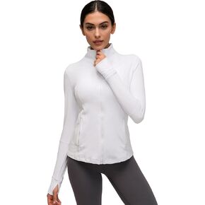 Costdyne Womens Sports Running Yoga Jacket Slim Fit Full Zip Track Jacket Turtleneck Workout Jacket