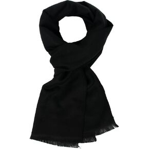 sy soul young Long Cotton Scarf for Men - Warm Fringe Plaid Scarves With Luxurious Gift Box