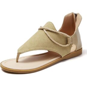 Tilocow Posh Gladiator Sandals For Women Comfort Flat Sandals Summer Shoes For Women Vintage Flip Flops