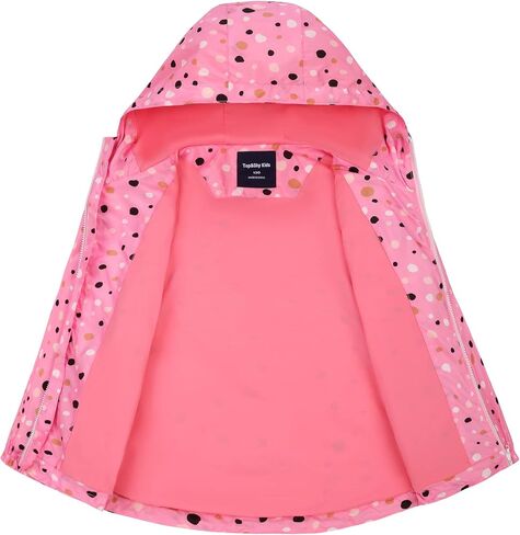 YILLEU Boys Girls Rain Jackets Hooded Waterproof Lightweight Fleece Lined Coats Windbreakers Raincoats for Kid in Saudi Arabia