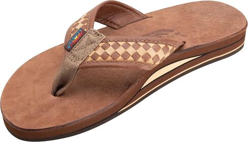 Rainbow Sandals Mens The Bentley Luxury Leather - Double Layer Arch Hand Woven Strap in Kuwait