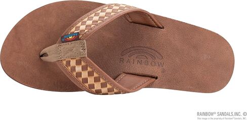 Rainbow Sandals Mens The Bentley Luxury Leather - Double Layer Arch Hand Woven Strap in Kuwait