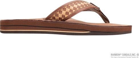 Rainbow Sandals Mens The Bentley Luxury Leather - Double Layer Arch Hand Woven Strap in Kuwait