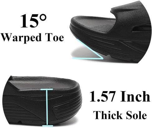 TOBVZOO Slide Sandals for Men, Thick Comfort Outdoor Slippers, Quick Drying Slip on Sandals in Kuwait