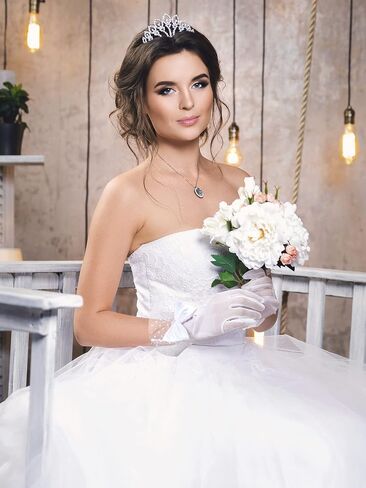 Bencailor النساء قفازات برباط قفازات حفلات الزفاف فتاة القوس قصيرة حفلة موسيقية قفاز مساء أنيقة اكسسوارات الشمس حماية جنازة in Kuwait