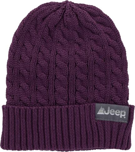 Jeep Men's and Women's 3 Piece Cable Knit Scarf, Beanie, and Gloves Set - Unisex One Size Fits Most in Kuwait