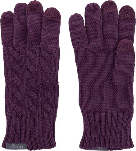 Jeep Men's and Women's 3 Piece Cable Knit Scarf, Beanie, and Gloves Set - Unisex One Size Fits Most in Kuwait