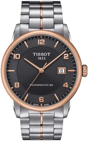 Tissot mens Luxury Stainless Steel Dress Watch Rose Gold 5N,Grey T0864072206700 in Saudi Arabia