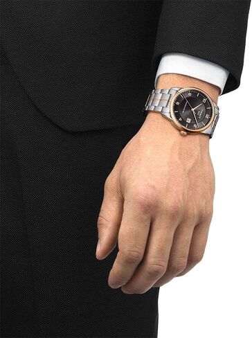 Tissot mens Luxury Stainless Steel Dress Watch Rose Gold 5N,Grey T0864072206700 in Saudi Arabia