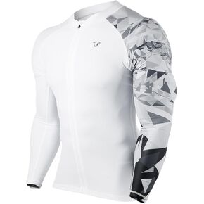 HUGE SPORTS Men's Swim Shirts Long Sleeve Zip Rash Guard UPF 50+ Sun Protective Quick Drying in Saudi Arabia