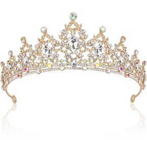 COCIDE Silver Tiaras and Crowns for Women Crystal Headband for Girl Clear Rhinestone Hair Accessories for Bride Wedding Bridal Prom Birthday Party Queen Princess Decorations Halloween Costume Cosplay