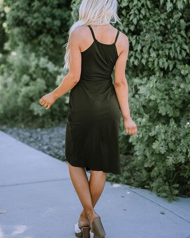 NOLLSOM Women Casual Sleeveless Striped Tank Midi Dresses Halter Neck Ruched Bodycon Dresses Tie Waist T Shirt Summer Dress in Saudi Arabia