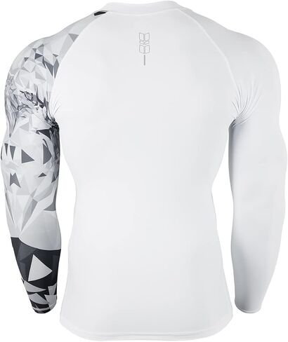 HUGE SPORTS Men's Swim Shirts Long Sleeve Zip Rash Guard UPF 50+ Sun Protective Quick Drying in Kuwait