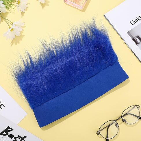 Yinder 8 Pcs Blue Hairy Headband Halloween Troll Hair Headband Crazy Hair Wigs for Men Women Adult Halloween Mardi Gras Sports Party Cosplay Spirit Day Costumes Accessories in Kuwait