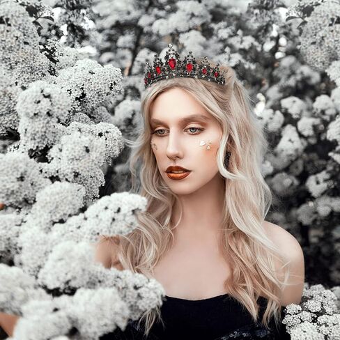 WHAVEL Black Crown Baroque Queen Crown Black Tiaras for Women Princess Rhinestone Crown Hair Accessories for Birthday Wedding Tiara and Crown Prom Party Jewelry for Women Girls in Kuwait