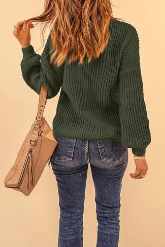 سترة عصرية للنساء من PRETTYGARDEN بأكمام طويلة ملابس شتوية مضلعة غير رسمية بلوفر وسترات وبلوزة in Kuwait