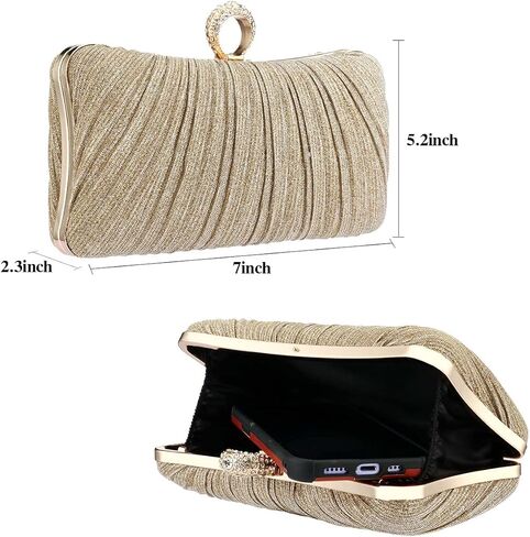 EROUGE Women Evening Clutch Purses Rhinestone Wedding Clutch Evening Handbag for Formal in Kuwait