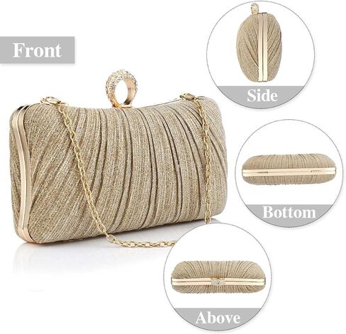 EROUGE Women Evening Clutch Purses Rhinestone Wedding Clutch Evening Handbag for Formal in Kuwait