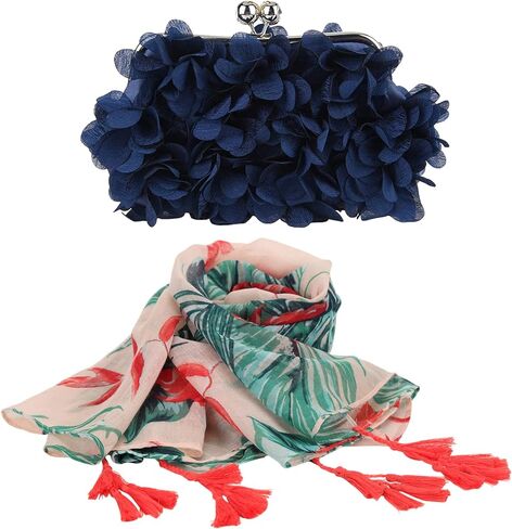 محفظة فوزية كلاتش زهرية للنساء وحقائب السهرة وحقائب اليد in Kuwait