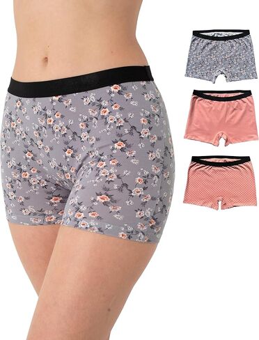 EVARI Women’s Cotton Boyshort Underwear Panties – Breathable Underwear for Women, Tagless Boxer Briefs, Seamless Boy Shorts in Kuwait