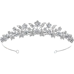 Bridal Floral Rhinestone Crystal Prom Wedding Tiara Crown T975 in Saudi Arabia