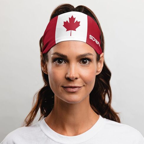 Suddora Country Flag Headbands, Wide Headbands with National Flag, Tapered Style Boho Headbands for National Sports Events, Non-Slip Fabric Sweatband for Soccer, Tennis, Workout, Costume in Saudi Arabia