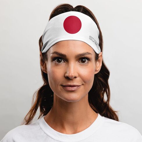 Suddora Country Flag Headbands, Wide Headbands with National Flag, Tapered Style Boho Headbands for National Sports Events, Non-Slip Fabric Sweatband for Soccer, Tennis, Workout, Costume in Saudi Arabia