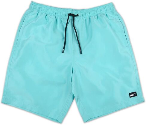 Neff Men's Standard 9" Quick Dry Swim Trunks with Lining, Aqua Blue, 2X-Large in Saudi Arabia