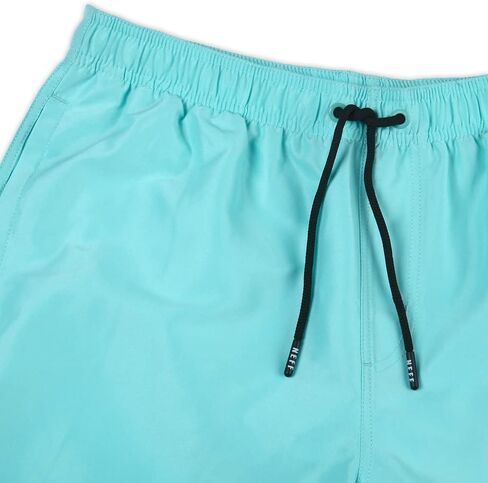Neff Men's Standard 9" Quick Dry Swim Trunks with Lining, Aqua Blue, 2X-Large in Saudi Arabia