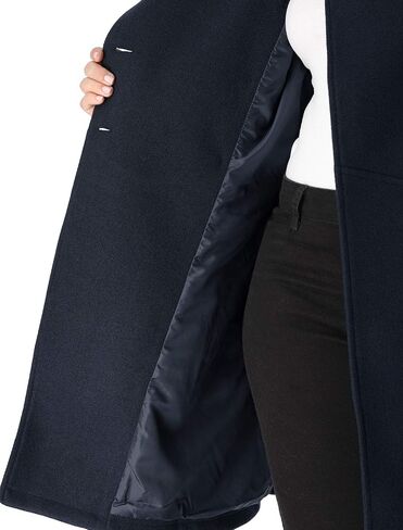 Agnes Orinda Women's Plus Size Coat A-Line Peter Pan Collar Double Breasted Fall Winter Peacoat in Kuwait