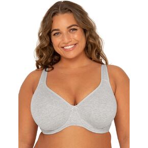 Fit For Me By Fruit of the Loom Women's Plus Size Cotton Unlined Underwire Bra-Pinch-Free Straps - Side and Back Smoothing in Saudi Arabia
