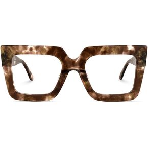 Zeelool Stylish Thick Oversized Square Blue Light Blocking Glasses for Women 100% UV400 Protection Brandon VFP0306 in Saudi Arabia