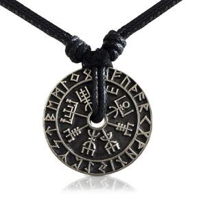 Viking Necklace for Men Pendant - Amulet Protection Necklace Viking Jewelry for Men Lucky Amulet Necklace - Rune Safe Travel Coin Nordic Coin Necklace Icelandic Pendant Norse Necklace for Men