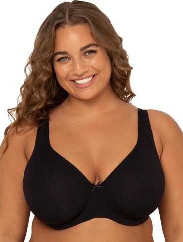 Fit For Me By Fruit of the Loom Women's Plus Size Cotton Unlined Underwire Bra-Pinch-Free Straps - Side and Back Smoothing in Kuwait