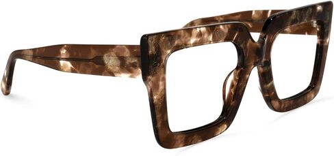 Zeelool Stylish Thick Oversized Square Blue Light Blocking Glasses for Women 100% UV400 Protection Brandon VFP0306 in Saudi Arabia