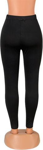 Atyfuniby Womens Leggings High Waisted - Sexy Skinny Mesh See Through Pants Party Clubwear in Saudi Arabia