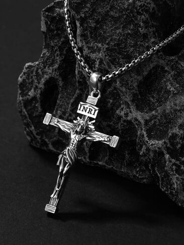 Swordgod 925 الفضة الاسترليني الصليب قلادة للرجال النساء سلتيك/الصليب الصليب قلادة مع الفولاذ المقاوم للصدا سلسله المجوهرات هديه لعيد الشكر عيد الميلاد in Kuwait