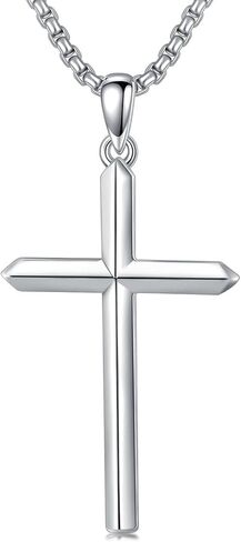 Swordgod 925 الفضة الاسترليني الصليب قلادة للرجال النساء سلتيك/الصليب الصليب قلادة مع الفولاذ المقاوم للصدا سلسله المجوهرات هديه لعيد الشكر عيد الميلاد in Kuwait