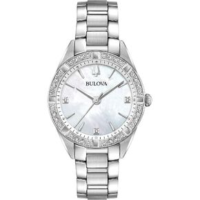 Bulova Ladies Classic Sutton Quartz Diamond Stainless Steel Bracelet Watch