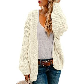 Ferrtye Womens Oversized Chunky Open Front Cardigan Sweaters Cable Knit Long Sleeve Cardigans Outwear Coats in Saudi Arabia