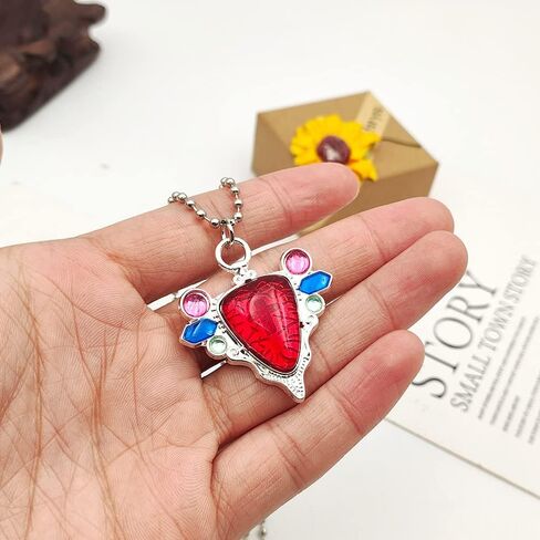 FunBoat JJBA JoJo Stand Arrow Necklaces - Jotaro Jolyne Kars Red Stone of Aja Anime Chains - Christmas Cosplay Gifts for Kids Girls Teens Women Men in Kuwait