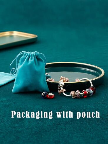 TIFVGEV 2pcs 925 Sterling Silver Charm Beads Murano Glass Charms for Pandora Bracelets,Jewelry Gifts for Women and Girls in Saudi Arabia